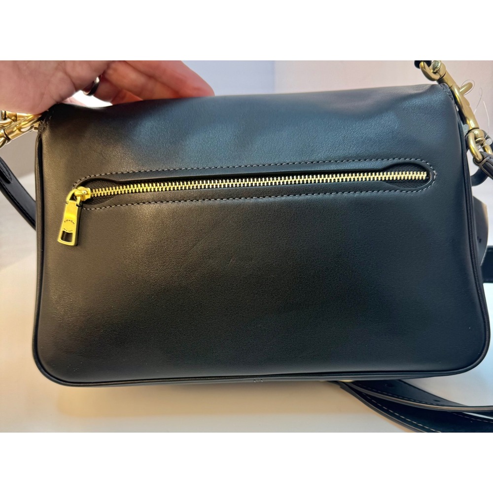 Coach Black Shoulder Bag with Gold Accents - Picture 3 of 15